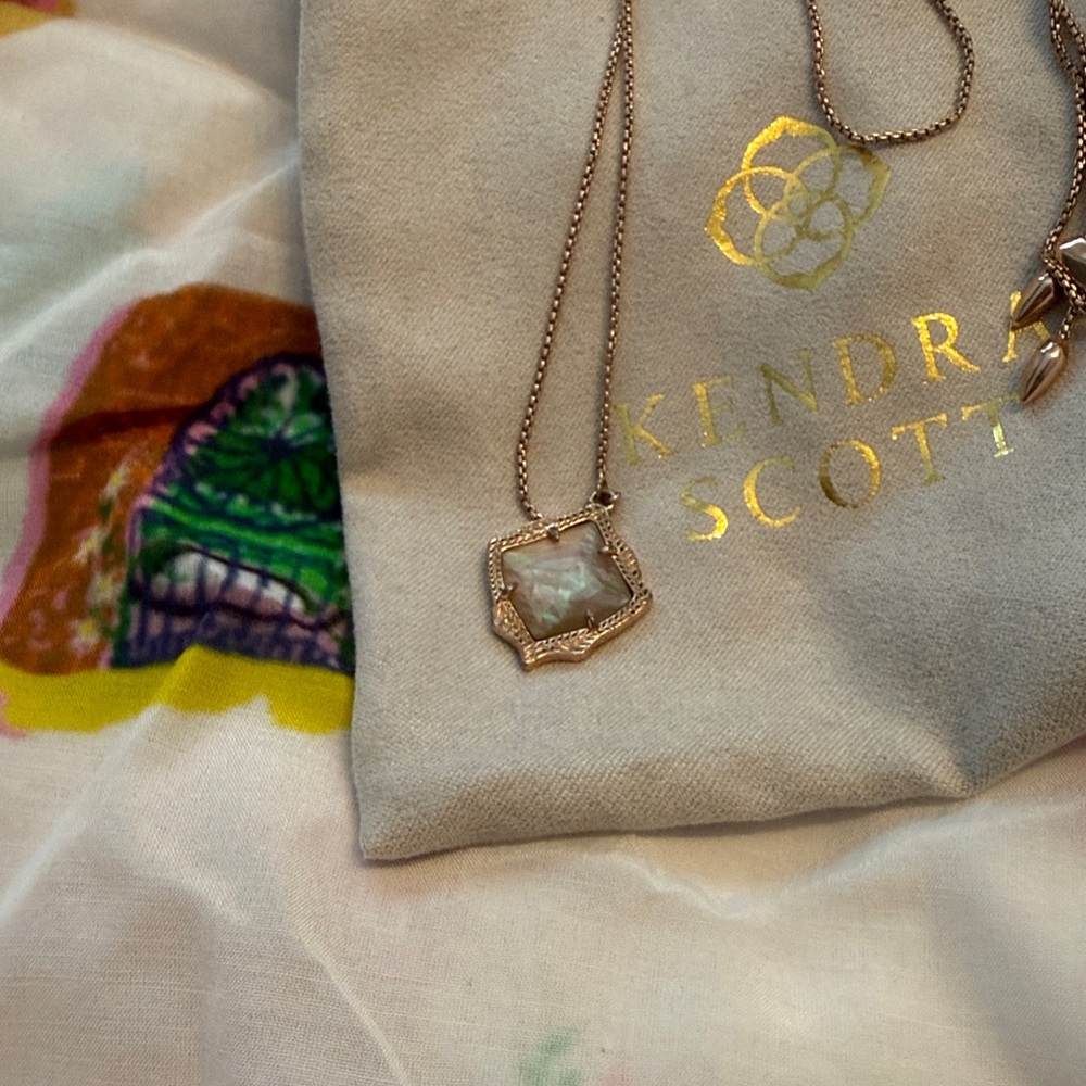 Kendra Scott Rose Gold Adjustable length Geometric Necklace